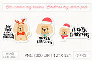 Cute dog stickers. Puppy Christmas, an Object Graphic by Let's Art (Thumbnail 21 of 24)