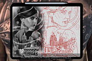 Procreate Chicano Tattoo stencil, a Brushes & More by Tattoo Worker Studio (Thumbnail 6 of 7)