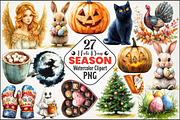 Holiday Season Clipart Collection, an Illustration by RobertsArt (Thumbnail 1 of 7)