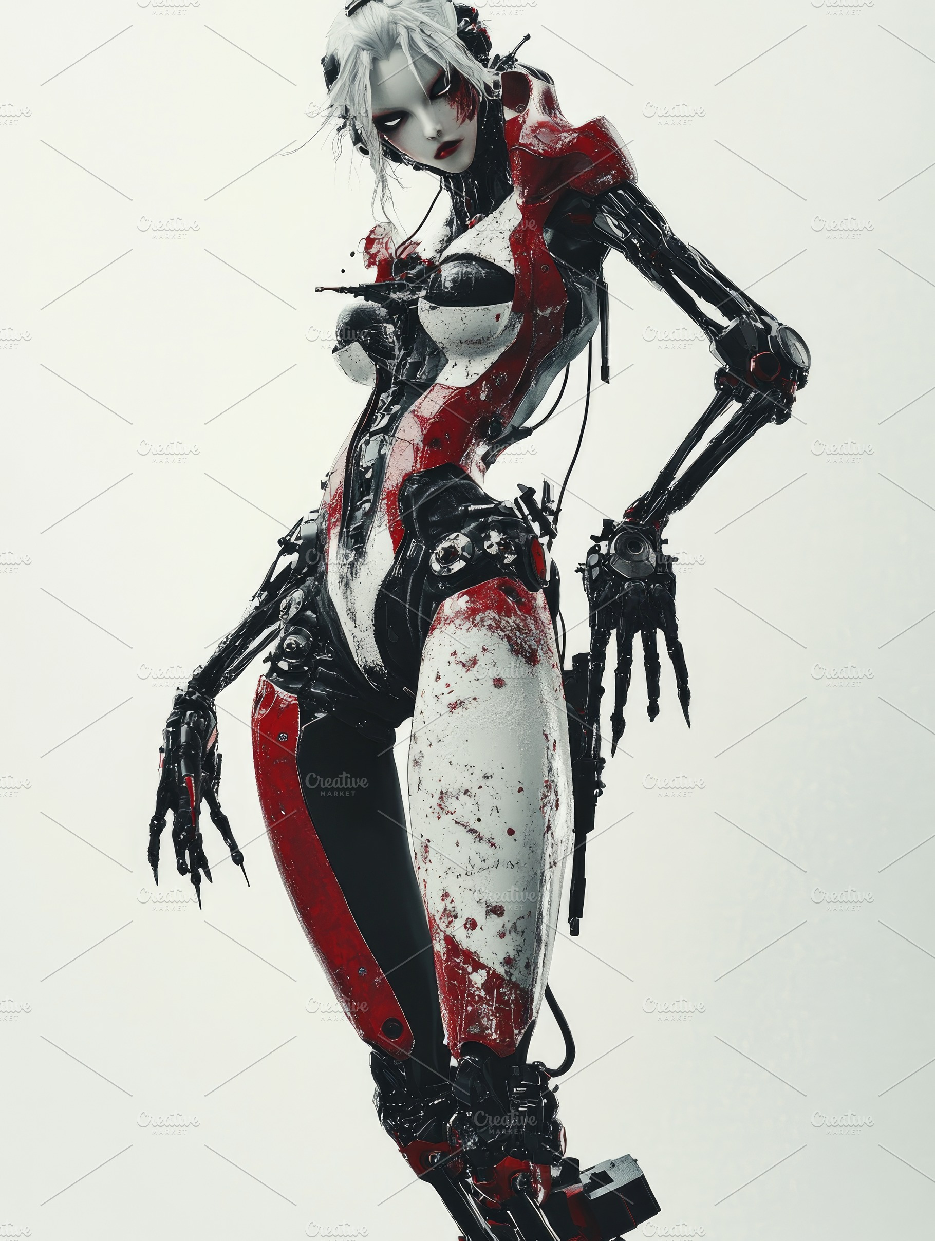 woman demon cyborg. cyberpunk future, a Photo by Pictures for you!!!!!!!!!