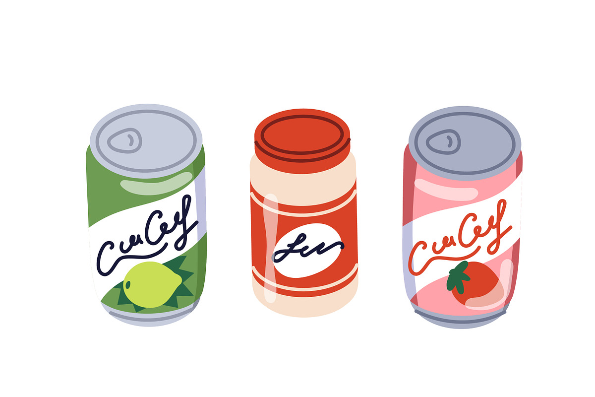 Grocery food products, snacks set, a Food Illustration by Good Studio (Photo 3 of 6)