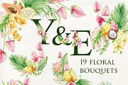 Tropical fruits and flowers, a Pattern Graphic by Antikva17 (Thumbnail 2 of 8)