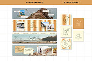 Coastal Etsy Shop Kit Template, a Branding & Logo Template by Anna Design Studio (Thumbnail 3 of 8)