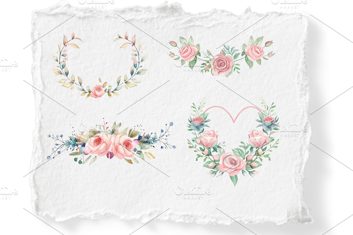FLORAL RHAPSODY | 18 Wreath CLIPARTS, a Decorative Illustration by RefinedFantasyStudio (Photo 2 of 4)