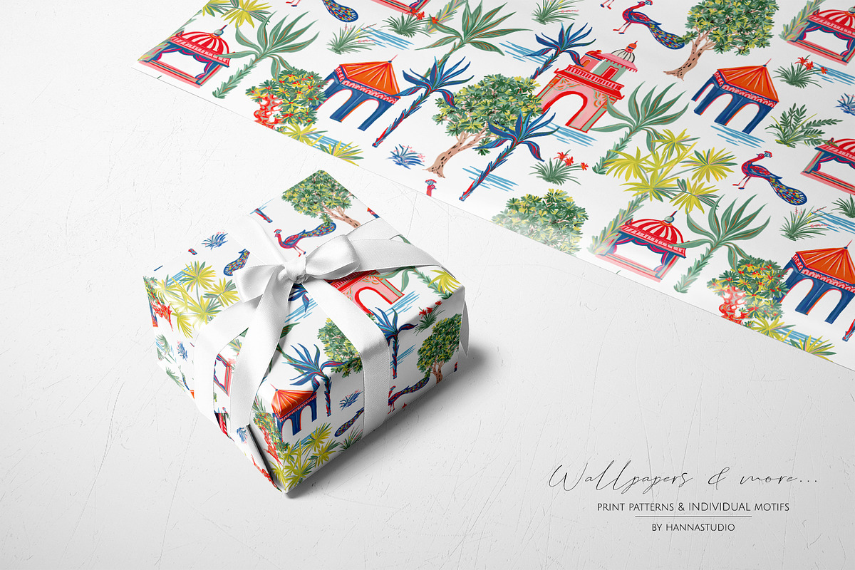 Chinoiserie Design(Pattern & motifs), a Pattern Graphic by HannaStudio (Photo 4 of 7)