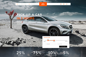 Landing Page for selection of cars