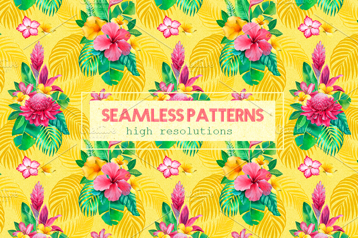 Tropical flora, a Texture Illustration by Sundra (Photo 4 of 15)