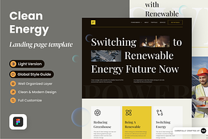 Clean Energy Landing Page