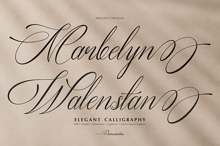 Marbelyn Walenstan Calligraphy, a Blackletter Font by Denustudios
