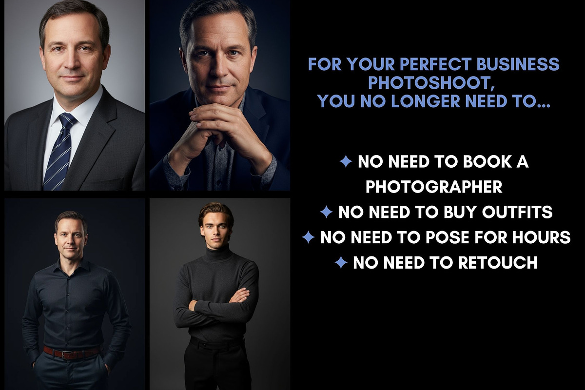 40 AI Business Man Photo Prompts, a Business Photo by Selenique Studio (Photo 3 of 13)
