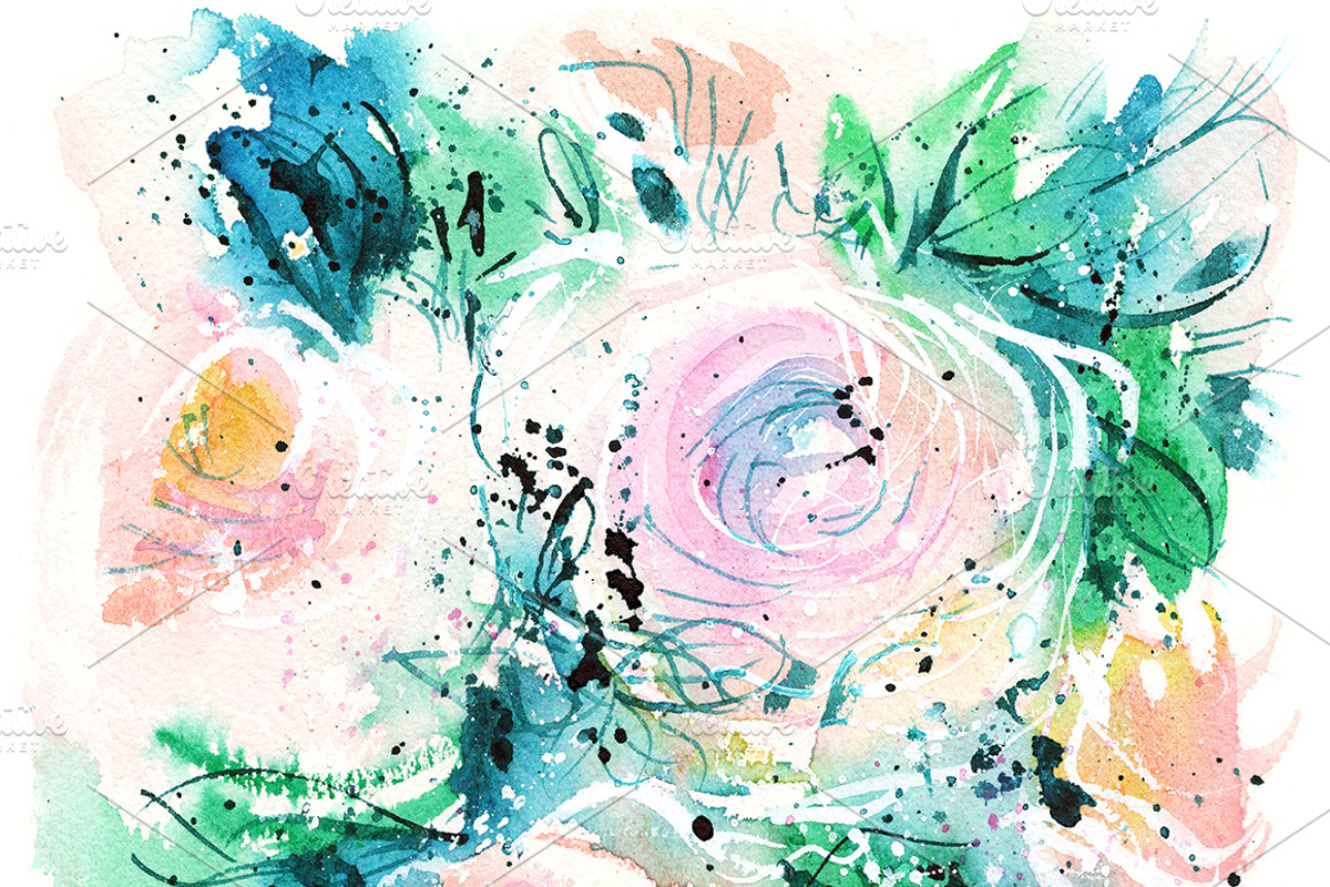 bundle: 12 flowers in a square, a Texture Illustration by coconut_forest (Photo 12 of 13)