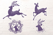 silhouette Deer stylized, an Animal Illustration by JulianArt (Thumbnail 3 of 3)