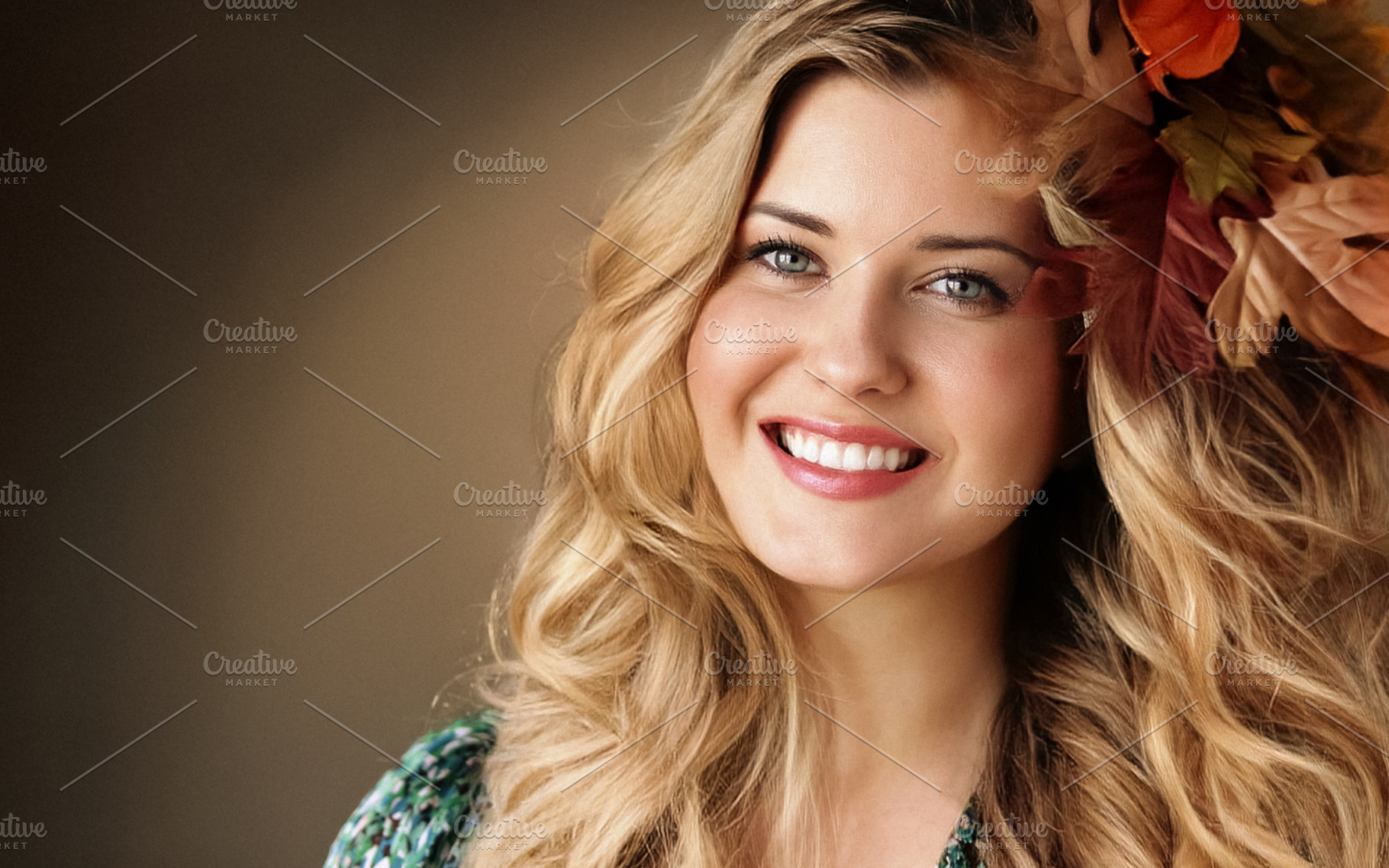 Beautiful young blonde woman with blue eyes smiling, showcasing, a Person Photo by Studio ANNA