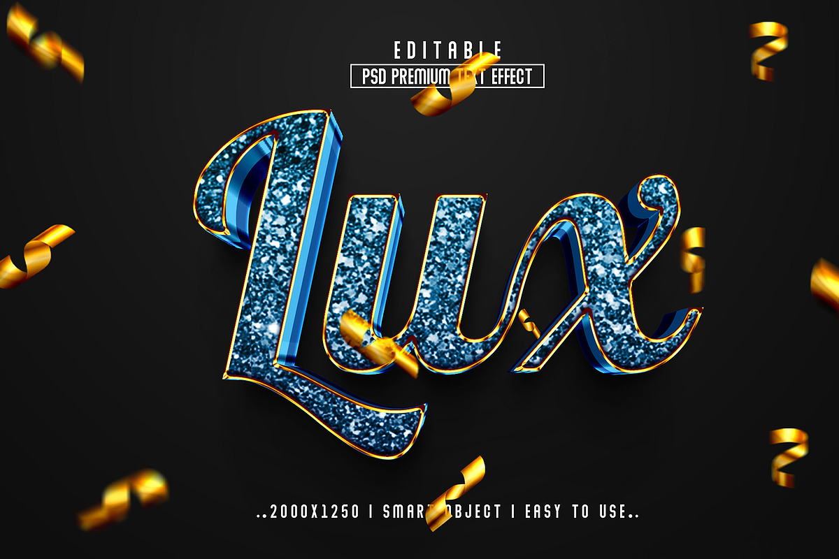 Lux Editable 3D Text Effect Style, a Layer Style Add-On by Md Jahidul99 (Photo 2 of 2)