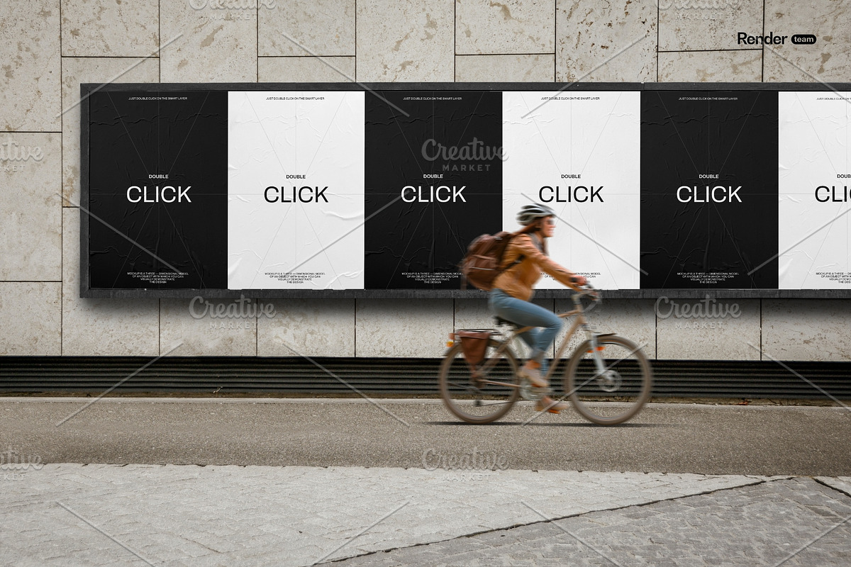 Advertising Posters Mockup Set, a Mockup by Renderteam (Photo 6 of 17)