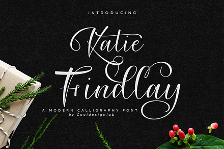 Katie Findlay Script, a Script Font by cooldesignlab