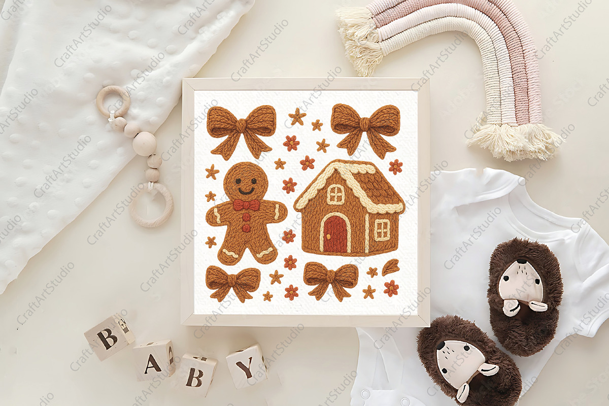 Gingerbread Christmas Coquette PNG, an Illustration by CraftArtStudio (Photo 4 of 4)
