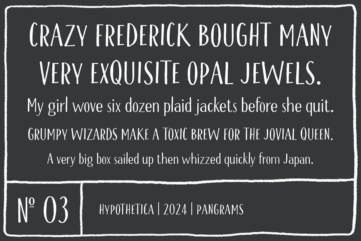 Hypothetica | Human Made & Irregular, a Handwritten Font by Ayca Atalay (Photo 4 of 5)