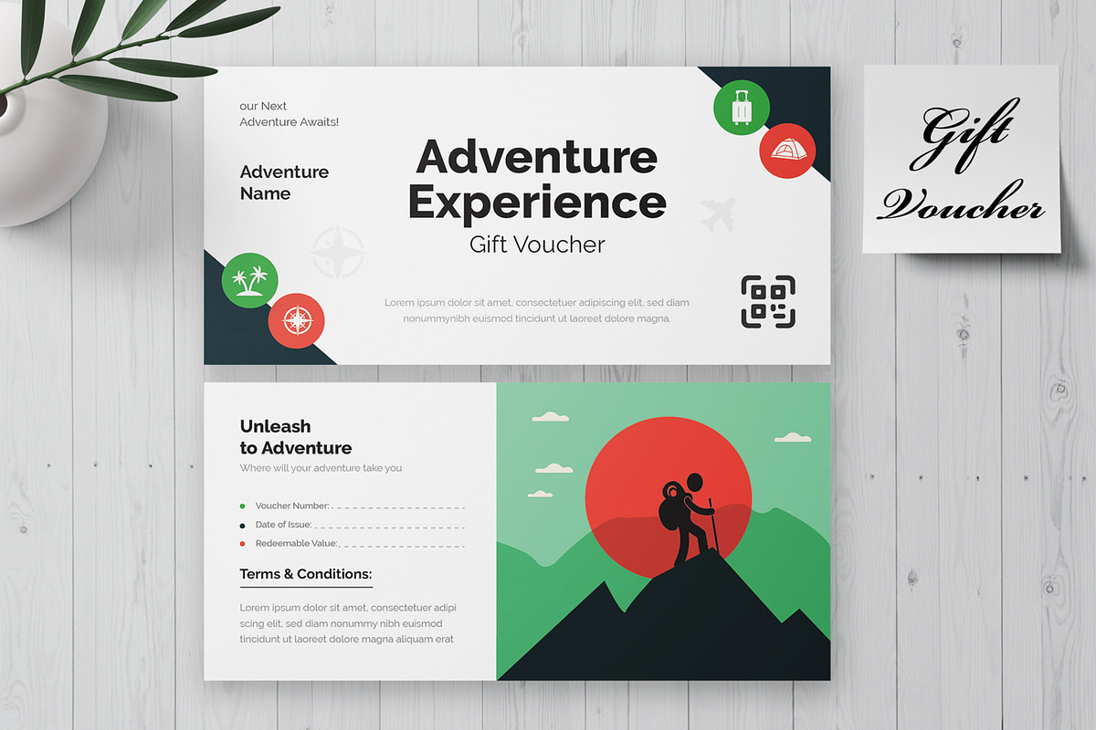 Adventure Experience Gift Voucher, a Card Template by MightyDesign (Photo 1 of 6)