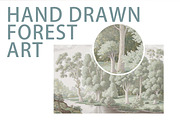 Abstract Forest Art Wallpaper Set, an Illustration by fei long (Thumbnail 6 of 10)