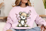 Whimsical Spring Bear Clipart Bundle, an Illustration by Canvas Craft (Thumbnail 4 of 7)