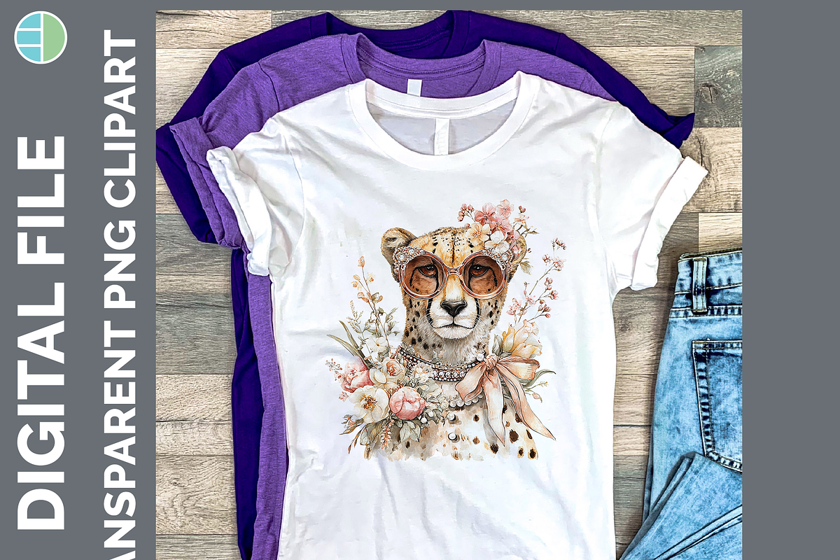 Boho Glam Wildcat Clipart, 22 PNG, an Animal Illustration by Enliven Designs (Photo 5 of 8)