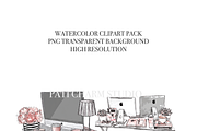 10 Office Desk Clipart, a Decorative Illustration by Pati Charm Studio (Thumbnail 5 of 8)