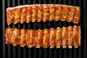 Juicy pork ribs with barbecue glaze, a Food & Drink Photo by professorinc