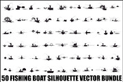 50 Fishing Boat Silhouette Vector, an Illustration by Gaye Art (Thumbnail 1 of 20)