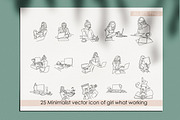 Woman Working at Home Office, a Branding & Logo Template by velychko.ua (Thumbnail 8 of 12)