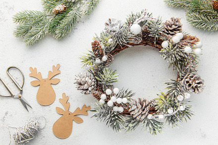 Decorative festive Christmas wreath, a Holiday Photo by Olena Rudo