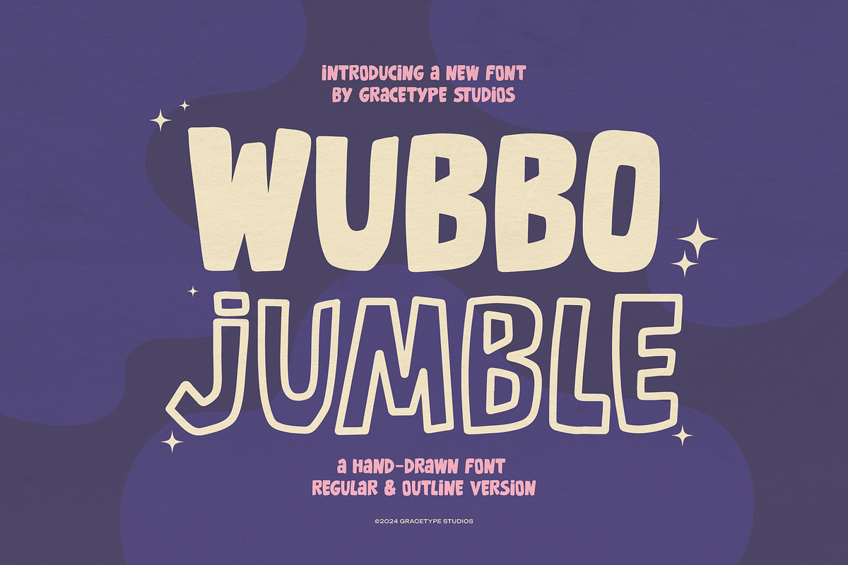 Wubbo Jumble | Hand Drawn Font, a Handwritten Font by gracetype_studio (Photo 1 of 12)