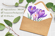 Watercolor Crocuses Clipart, an Illustration by Libby Wishes (Thumbnail 3 of 7)