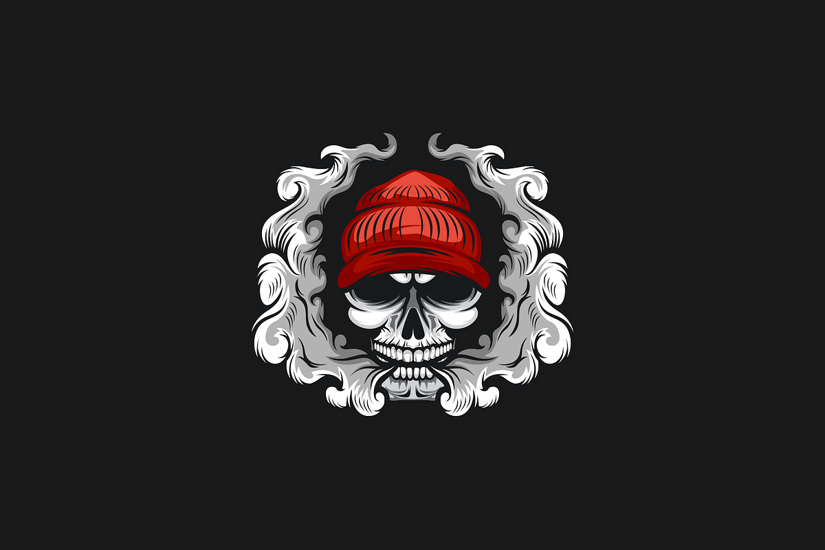 Vector Skull Vape Logo Design, a Branding & Logo Template by Jhon.aburame