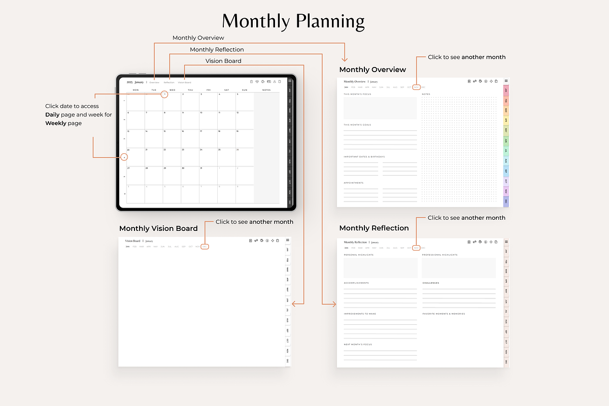 2025 Digital Planner iPad, a Graphic by Makii Templates (Photo 5 of 10)