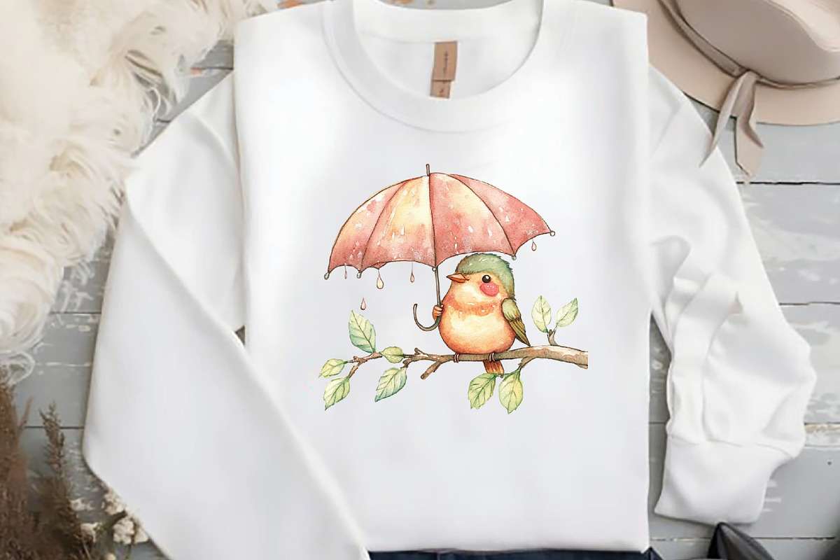 Cute Birds on Branch Clipart, an Illustration by DreamCafeArt (Photo 5 of 9)