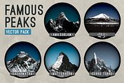 Famous Peaks Vector Pack, an Illustration by Deviant (Thumbnail 1 of 3)