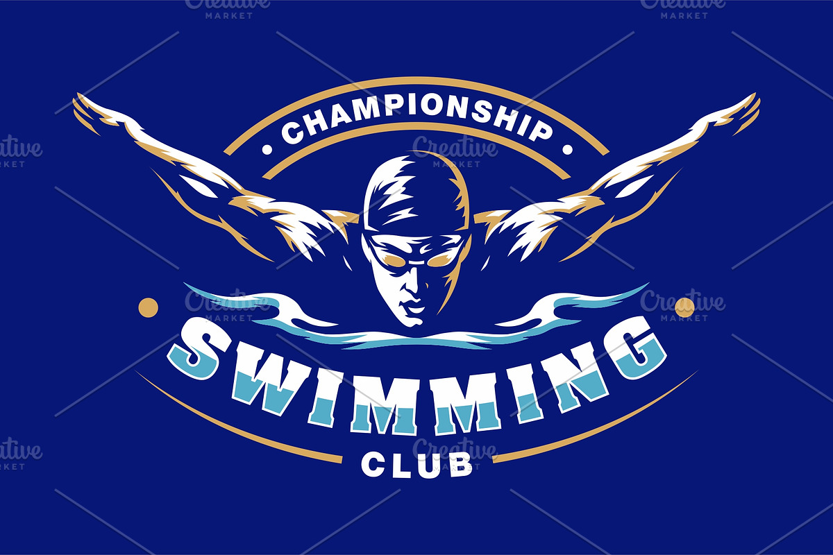Swimming logo, emblem collection, a Branding & Logo Template by swarnstudio (Photo 1 of 3)
