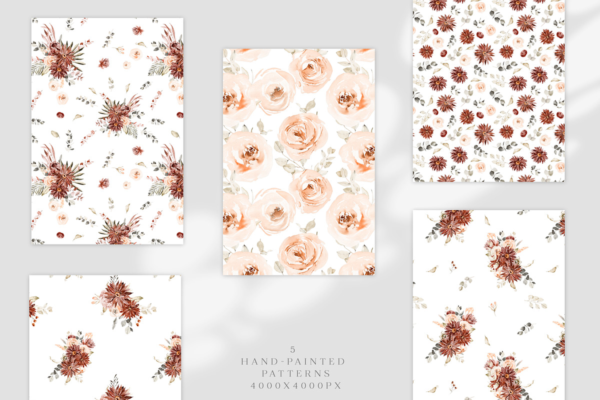 Burgundy Dahlia Fall Collection, an Illustration by Olga Koelsch (Photo 11 of 16)