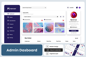 Teritory - NFT Admin Dashboard, an UI Kit Template by Annora Studio