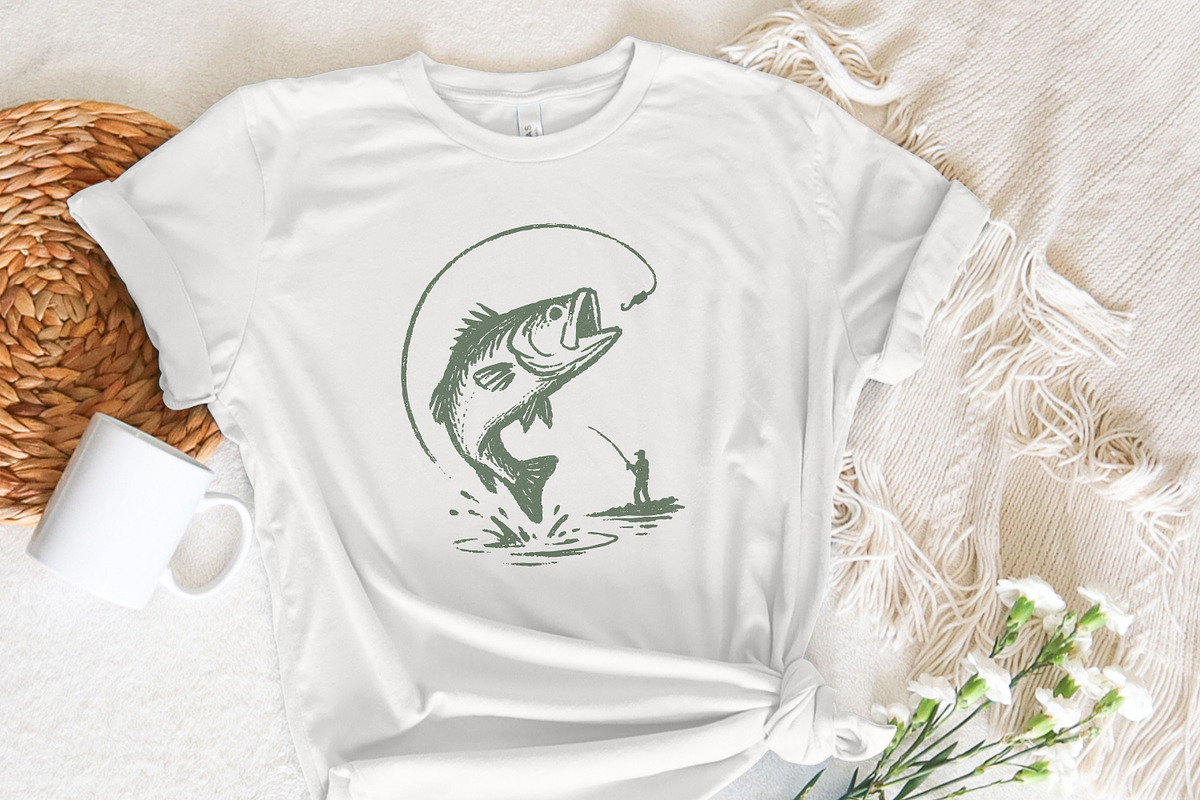 Bass Fishing PNG, Digital Download,, an Illustration by SharpMarketplace (Photo 6 of 9)