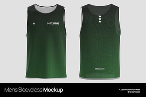 Men's Sleeveless Mockup, a Shirt Mockup by graphicook