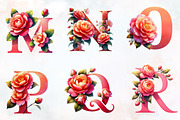 Floral Alphabet Sublimation PNG, an Illustration by RobertsArt (Thumbnail 4 of 7)