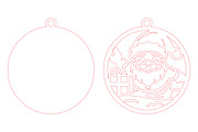 Santa Claus Laser Cut Christmas, a Seasonal Illustration by CraftArtStudio (Thumbnail 3 of 3)