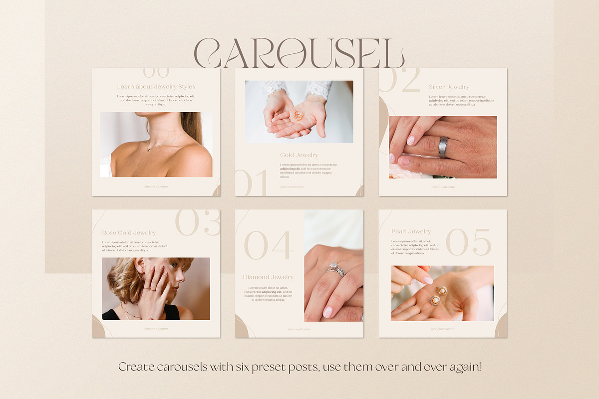 Jewelry Instagram Templates | CANVA, a Social Media Template by Wildnun Studio (Photo 18 of 26)