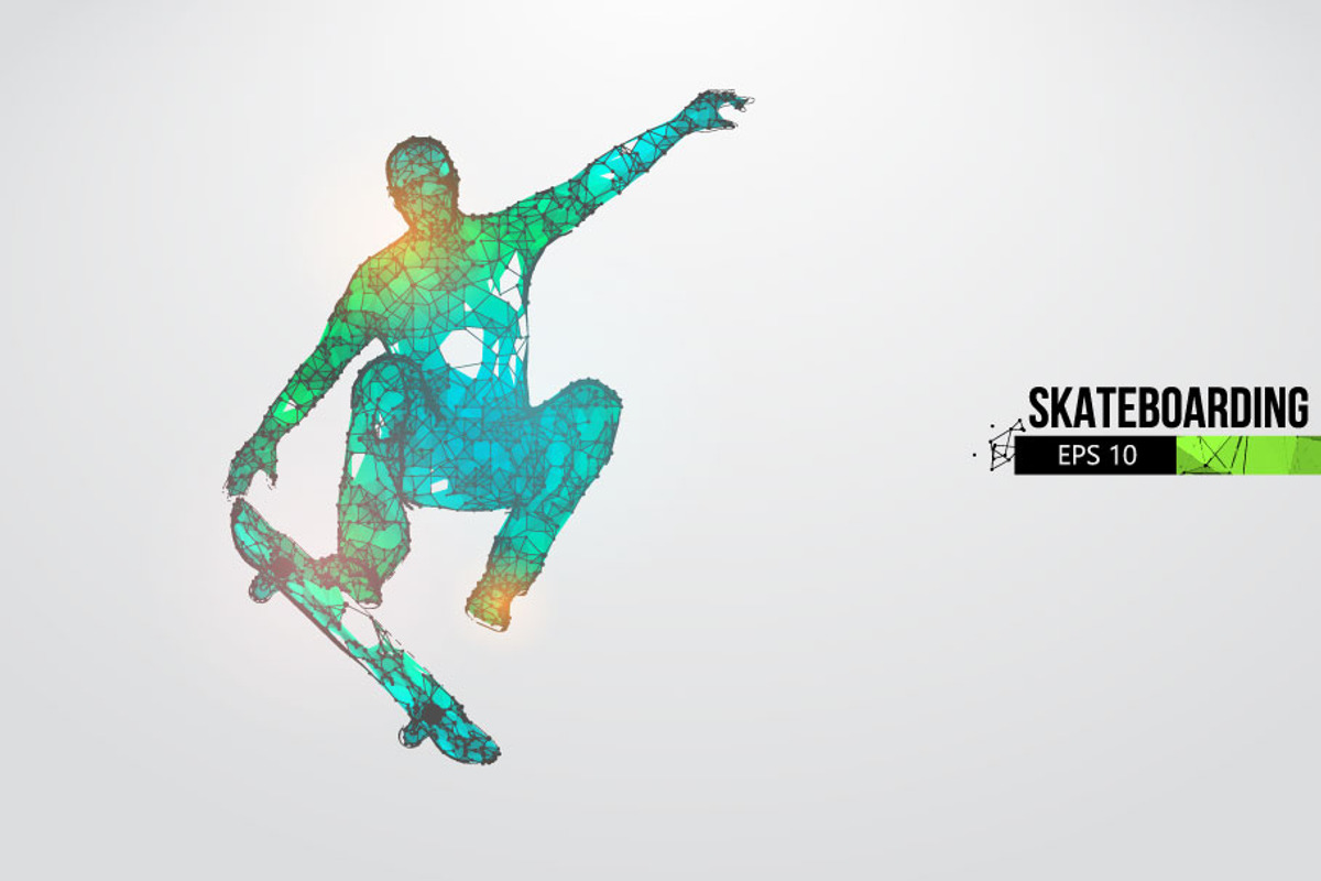 Silhouettes of a skateboarder, a Person Illustration by Matrosovv (Photo 2 of 4)