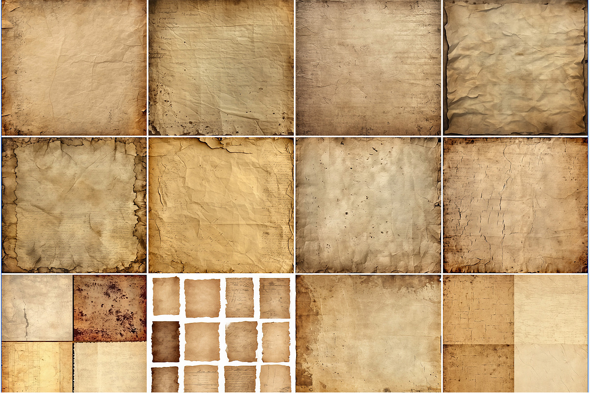 150 Old Vintage Digital Papers, a Texture Graphic by Bilgep_design (Photo 11 of 13)