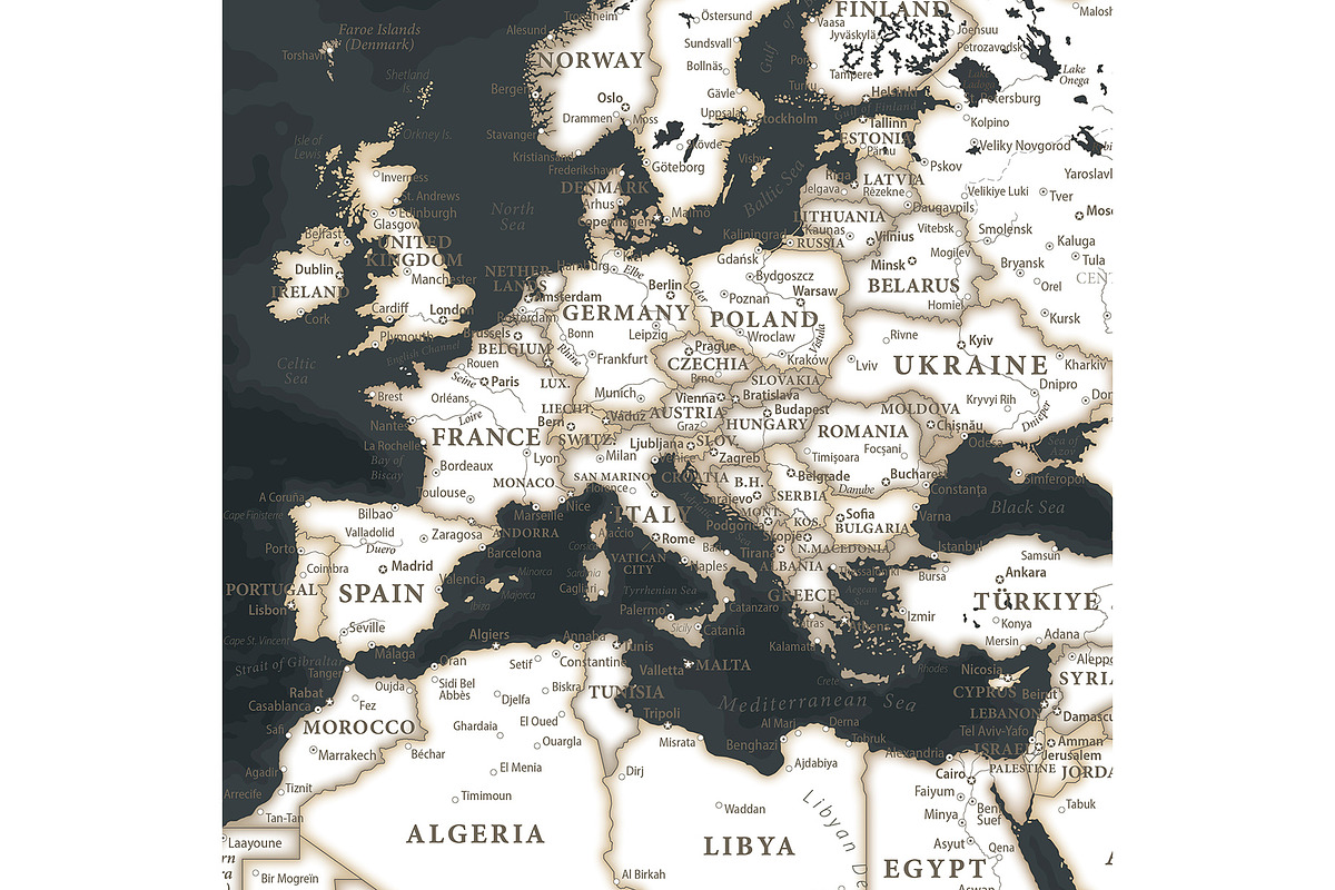 Vector World Map - Pacific View, a Graphic by PorcuPen Works (Photo 4 of 6)