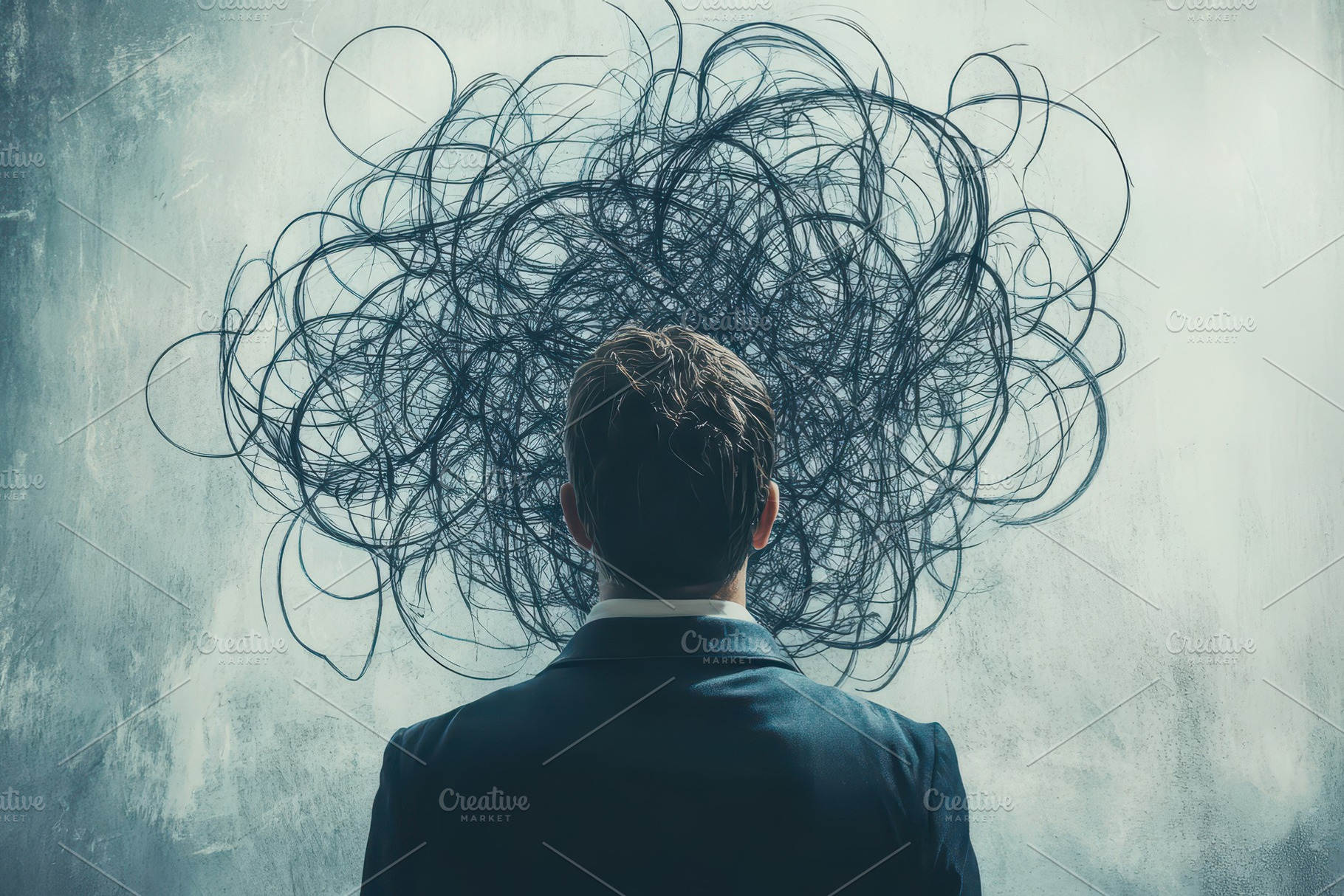 Complex problem-solving concept man, a Photo by Pavel_design