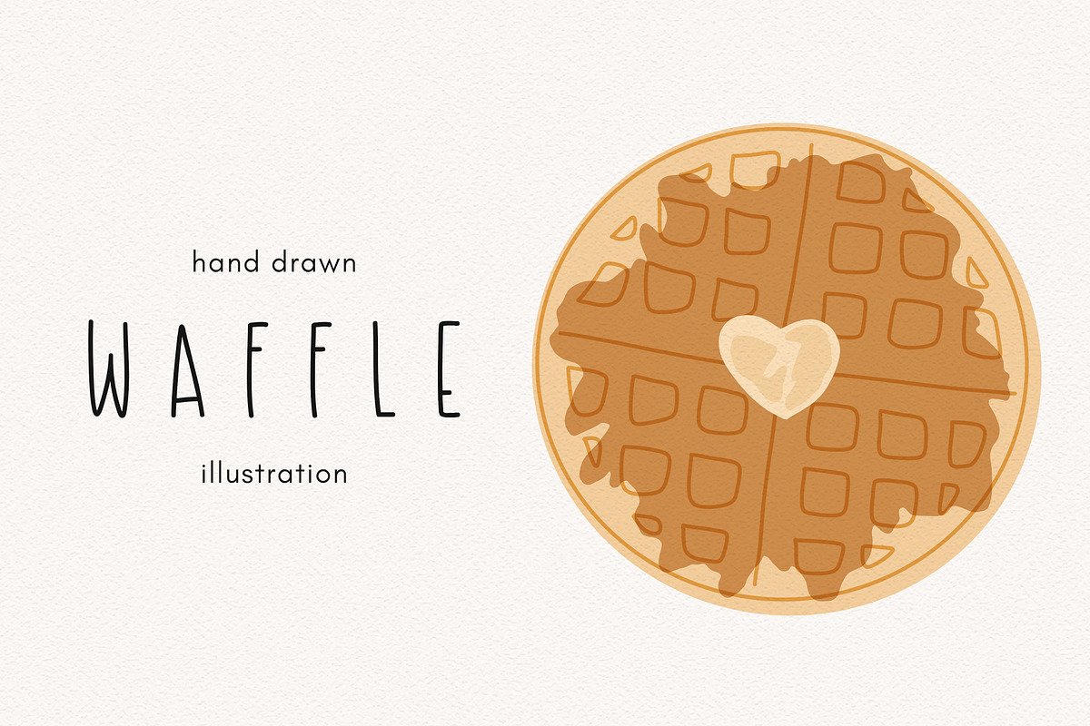 Waffle clipart illustration, a Food Illustration by Allyson Johnson (Photo 1 of 3)